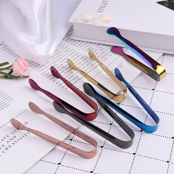 11 cm tång i rostfritt stål Clip Bröd Ice Clamp Ice Tong Bar K Gold