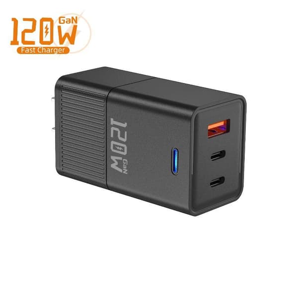120W GaN vegglader med 2 PD 1 USB-porter hurtiglading for T A2