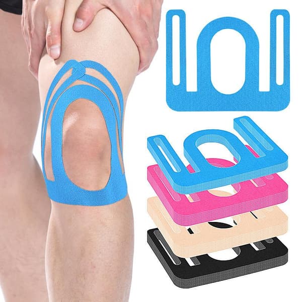 5 stk. sportstape elastisk sportstøtte holdbar knætape egnet Blue