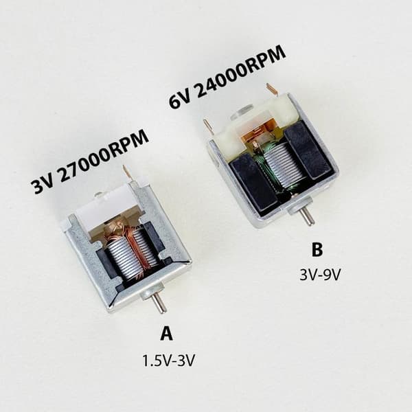 1 stk Micro 18mm Bare Square Motor DC 3V-6V Sterk Magnetisk Motor C