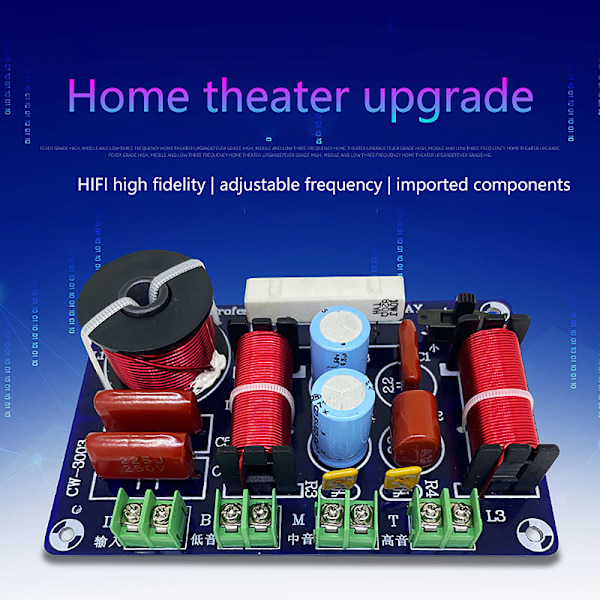 3-vägs frekvensdelare DIY-högtalarfilter Hifi Stereo eller Crosso