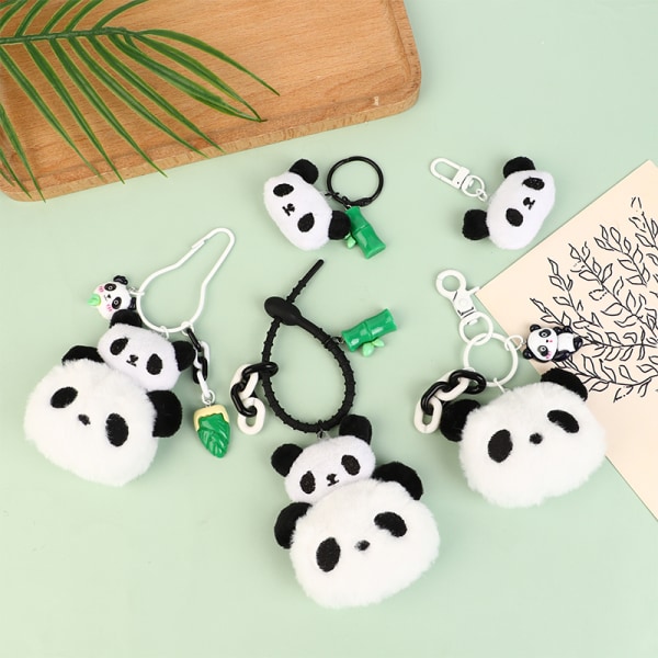 Panda Plush Key Chain National Treasure Pendant Doll Key Ring C B