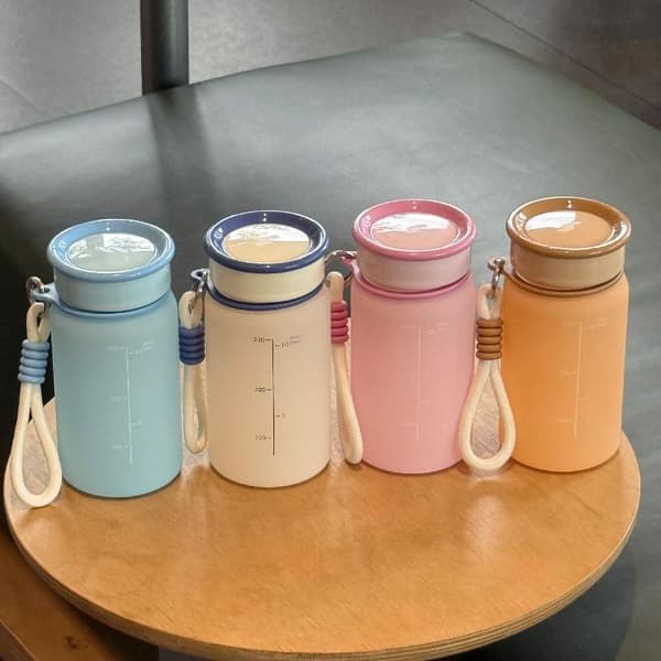380ML Sportvattenflaska med stor kapacitet, gradientfärg Pink