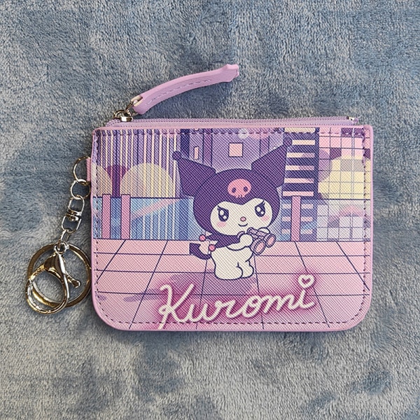 Tecknad Kuromi-korthållare påse för flicka e myntväska Mini W C