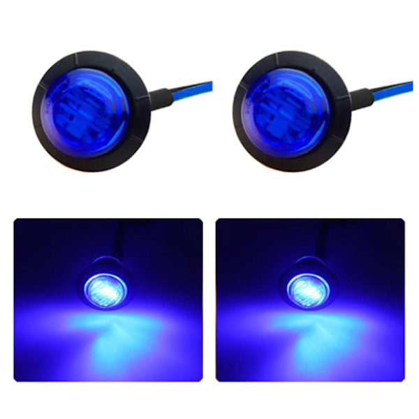 24V 3SMD 3/4" asuntovaunun perävaunun sivumerkkivalot LED White