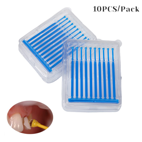 10 stk/boks Dental Bendable Micro Applicator Plastic Stick med A