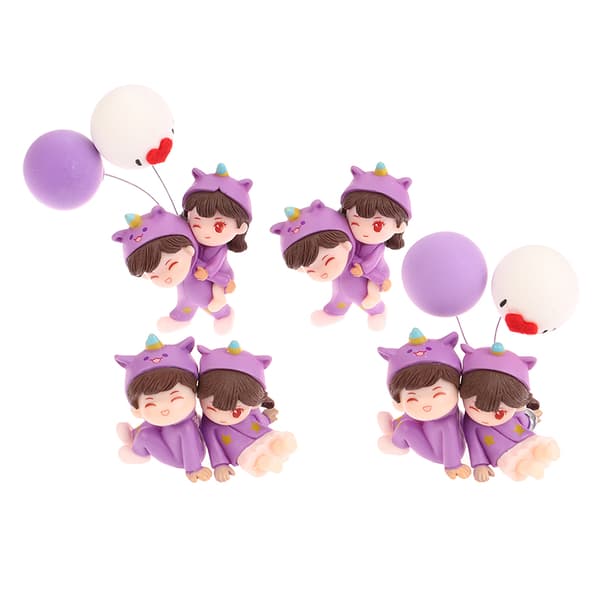 1Par e Creative Cartoon Purple Pyjamas Parbildekoration O D