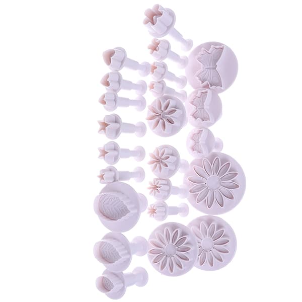 Plast Blomsterfondant Kakeverktøy Sugar Craft Stempel ter Bakin E