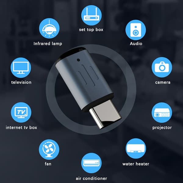 Typ C-gränssnitt Smart App-kontroll Mobiltelefon Fjärrkontroll Black