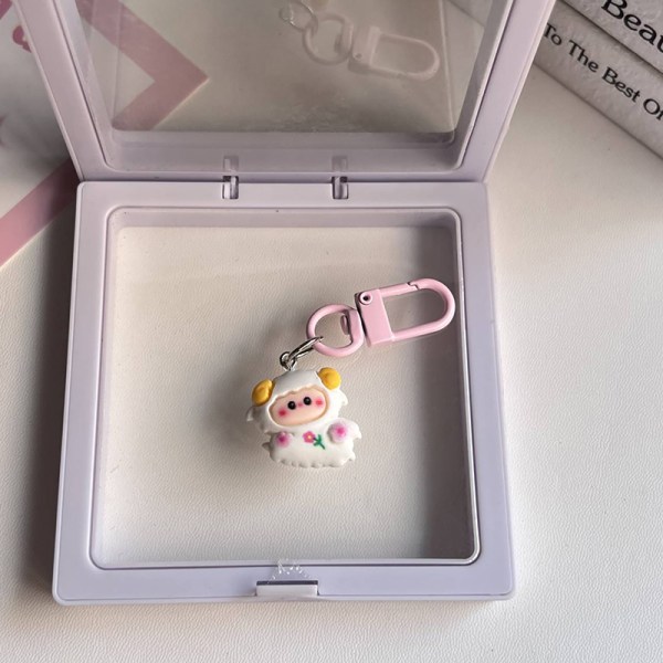 Kawaii Cartoon Little Sheep Keychain e Bag Pendant Keyring Coup A2