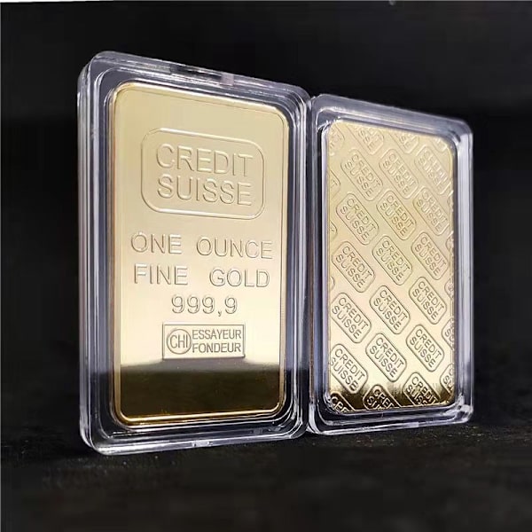1 stk GullbelagtKredittbarre 1 OZ gullbelagt ingot Sussi