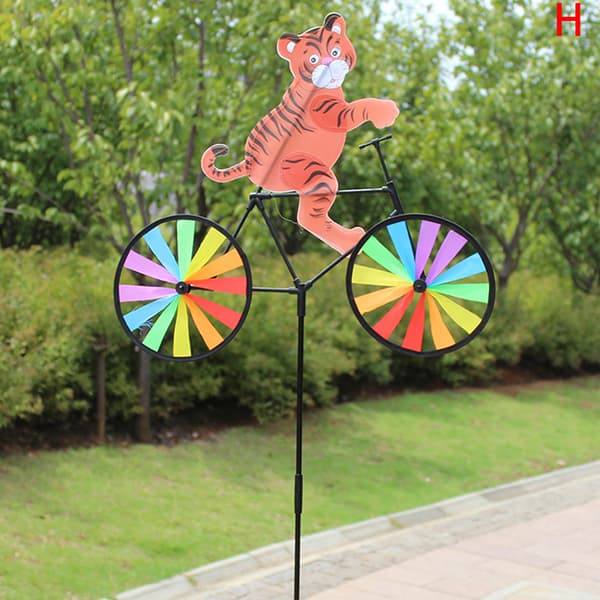Pig Bee Tiger on Bike DIY Windmill Animal Bicycle Wind Spinner C