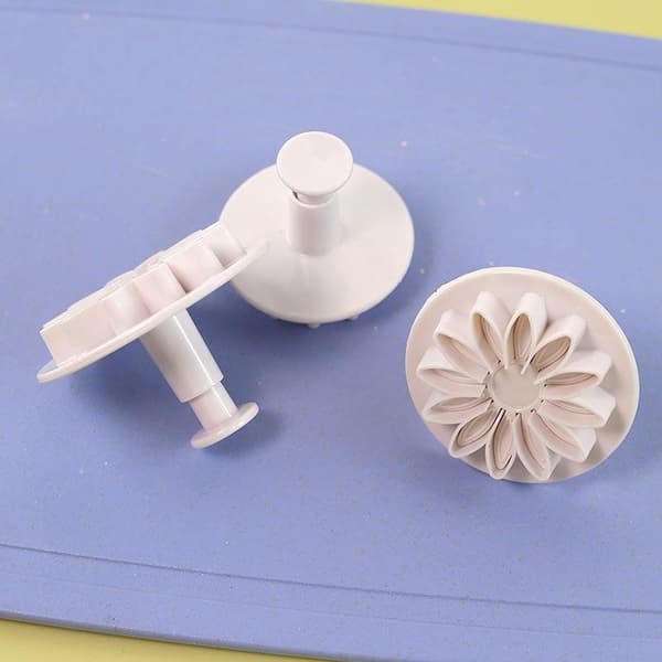 4 stk blomsterkake stempel fondant kakeformer bake dekorasjon