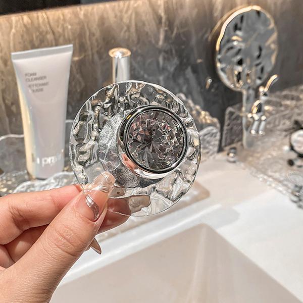 Akryl Badrum Kristall Transparent Hook Vägg Klädhängare K