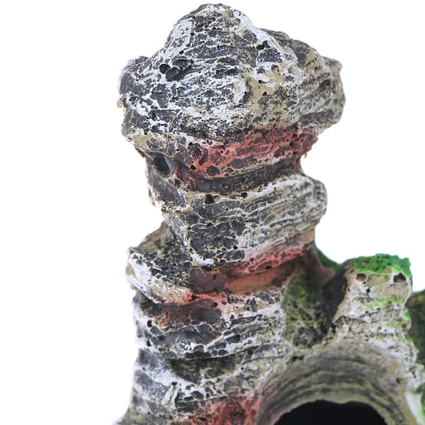 Mountain View Aquarium Rock Cave Tree Bridge Aquarium Ornament D