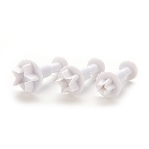 3X STAR Cake Cookie ter Form Stempel Fondant Sugarcraft Paste D
