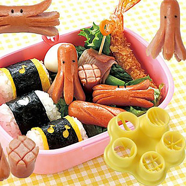 5 in 1 Flower Crab Octopus Style Kinkkumakkara ter Grilli Hot D