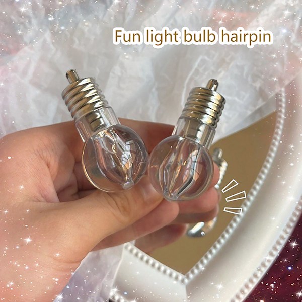 Ljusande glödlampa hårnål Creative Bar Dancing Led Bangs Clip