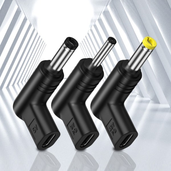 USB C PD Til DC Strømkontakt Universal 5/9/12V Type C Til DC J 5V-3.5x1.35