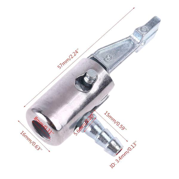 1/4\" Lock On Air Chuck bildækpumpe til luftkompressor wi Silver