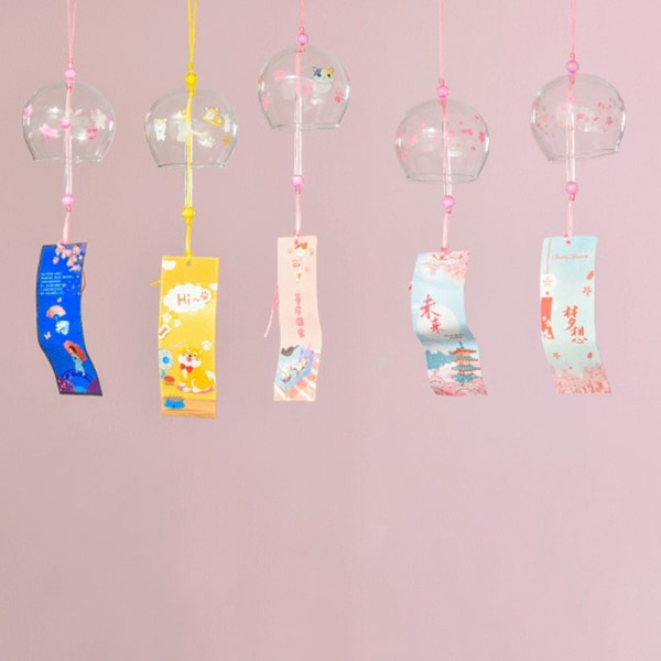 1 stk 1 stk Creative Japan Style Hibiscus Decor Mønster Glas Hangi A5