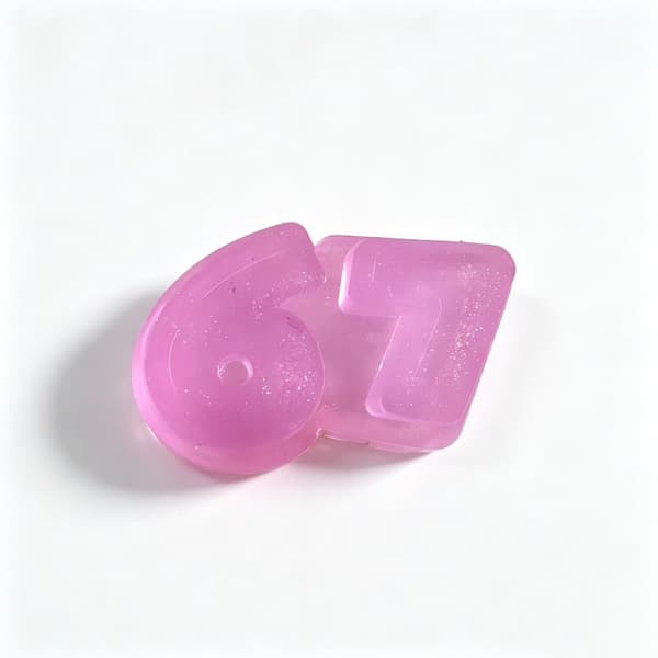 Nummer 67 TPR Leksak Transparent Glitter Fidget Toy Green