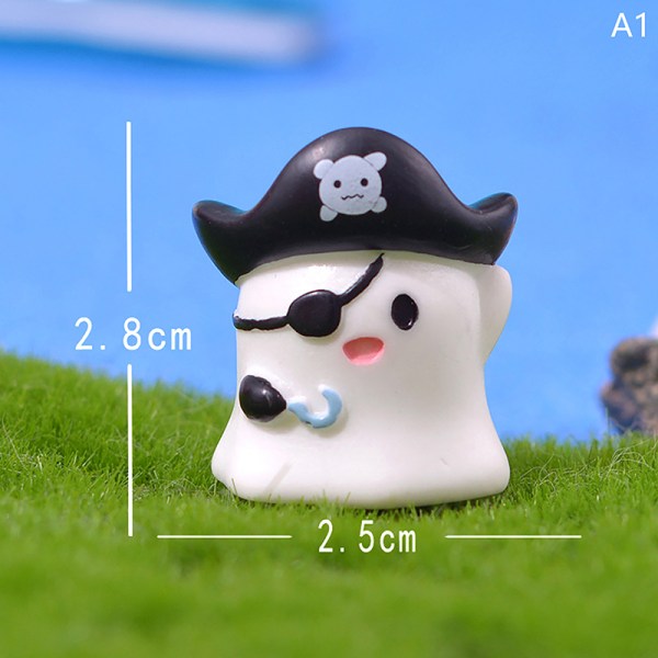 Ghost Pirate Series Figur Mini Ornament Micro Landscape Hort A4