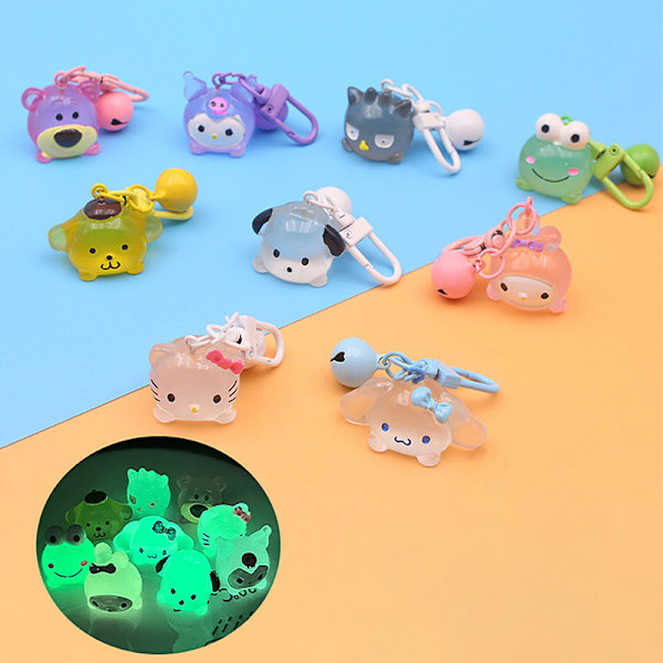 Lysande Sanrio Nyckelring Kuromi Melody Cinnamoroll Pendant Key A