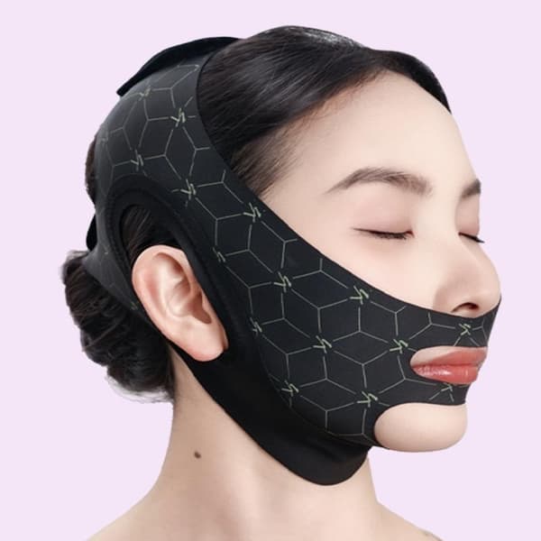 Elastisk V-formad maskrem Dubbelpress Ansiktsskulpterande Mask B