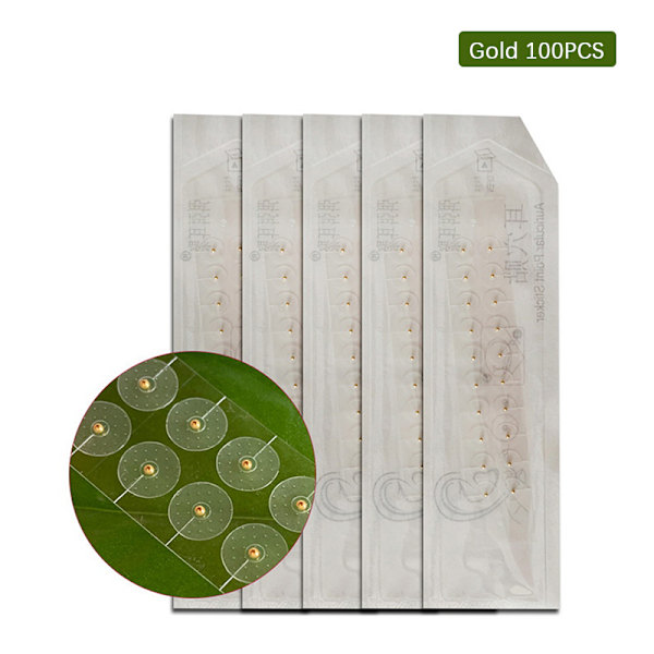 Magneettiset akupunktiohelmet korvakorvatarrat Gold 100PCS