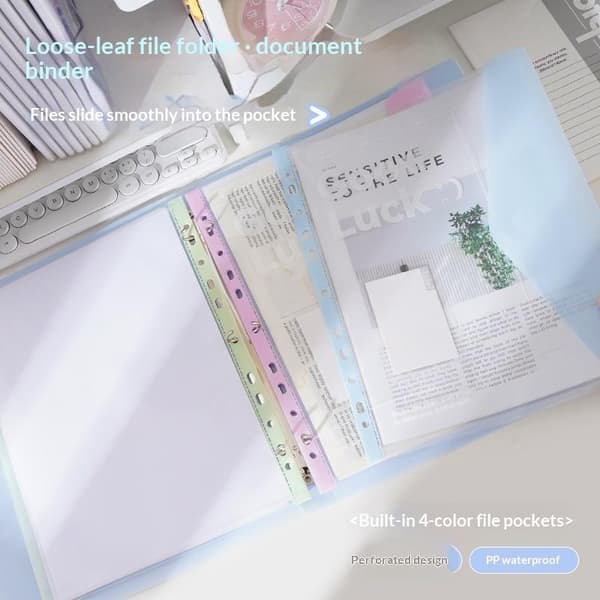 1/4/5 STK A4 Perm Transparent Avtakbar Databok Student A4