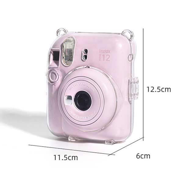 For Fujifilm Instax Mini 12 Transparent Camera Case Protective Purple