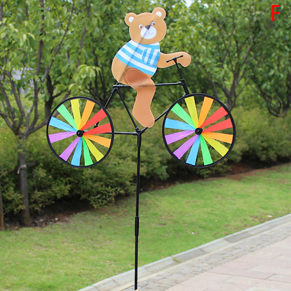 Pig Bee Tiger on Bike DIY Windmill Animal Cykel Wind Spinner F