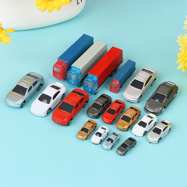 1:100-200 Dukkehus Miniature Bil Lastbil Container Model Bil Legetøj 2#-Car,3.3*1cm
