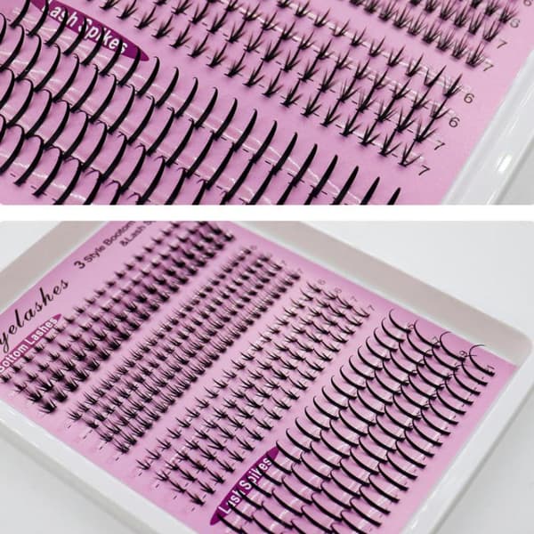 DIY Elegante Krølle Vippeextensions Bundvipper Blandede Længder Så B