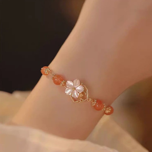 Vintage Elegant utsökt Flower Alloy Armband Fashion Crystal