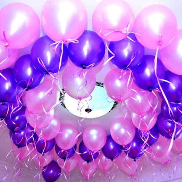 100 kpl 10 tuumaa PLAIN LATEX BALLOONS Juhla Häät Syntymäpäivä Joulukuu mix color