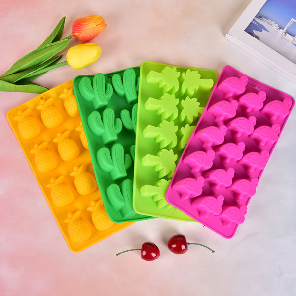 Silikon Ice Cube Form Silikon Ice Form Maker Bricka Frukt Choco 638