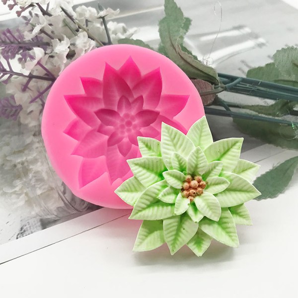1 Stk Holly Leaf Silikone Form Kage Bagning Julepynt