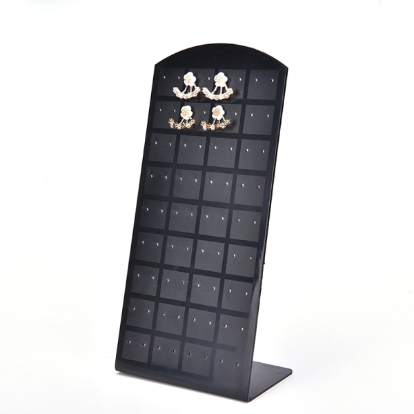 nyttige øreringe smykker showcase plast display rack stand orga Black