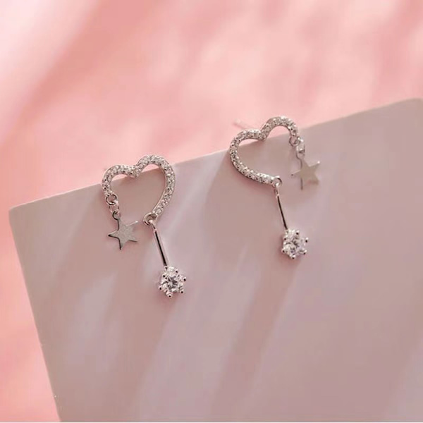 Fashion Zircon Star Earring For Women Exquisite Personality Tas