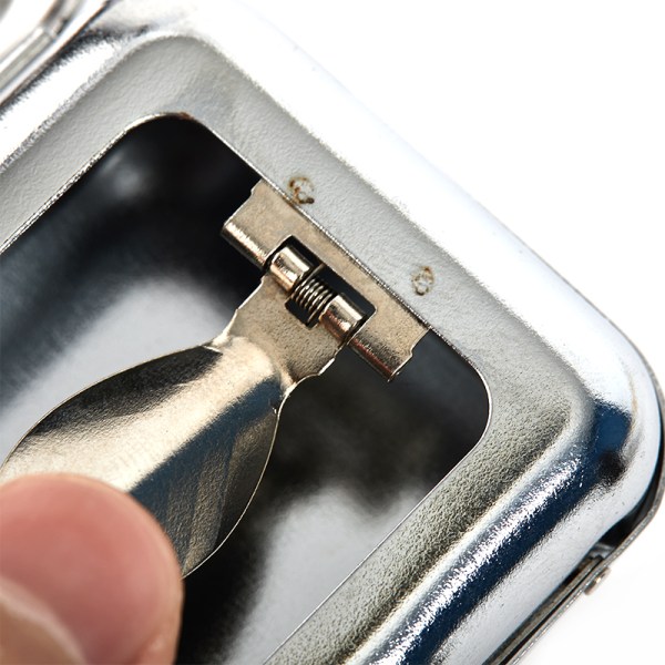 Rostfritt stål fyrkantig askfat metallbricka med lock Port