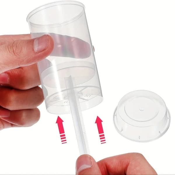 Plast Push Cake Shooters Lock Transparent Push-Up Glass C 20pcs