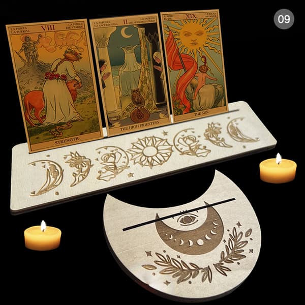 2/4stk Tarotkortholder i træ til Witch Divination Tools Displ 9