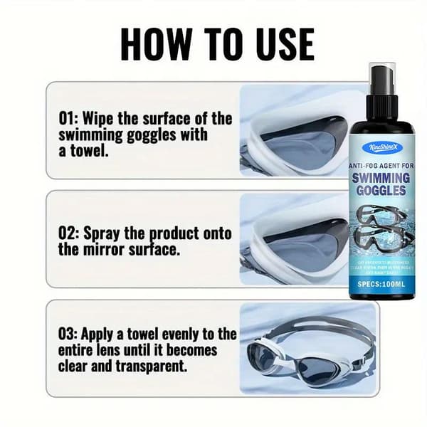 100 ml multifunktionel anti-dug spray til briller for anti-dug effekt 100ml
