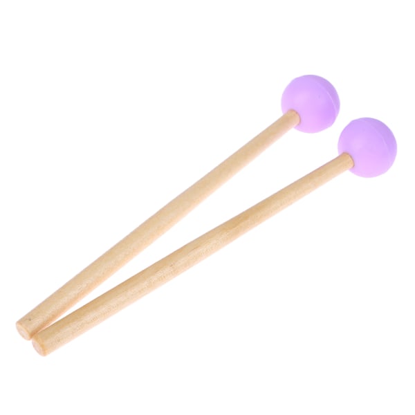 1 Par 18 cm långa Marimba Hammer Sticks Xylophone Mallet Percussi Purple