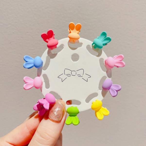 Nya 10st Lyxig Matt Plast Mini Hårklor Clips Crab Baby A5