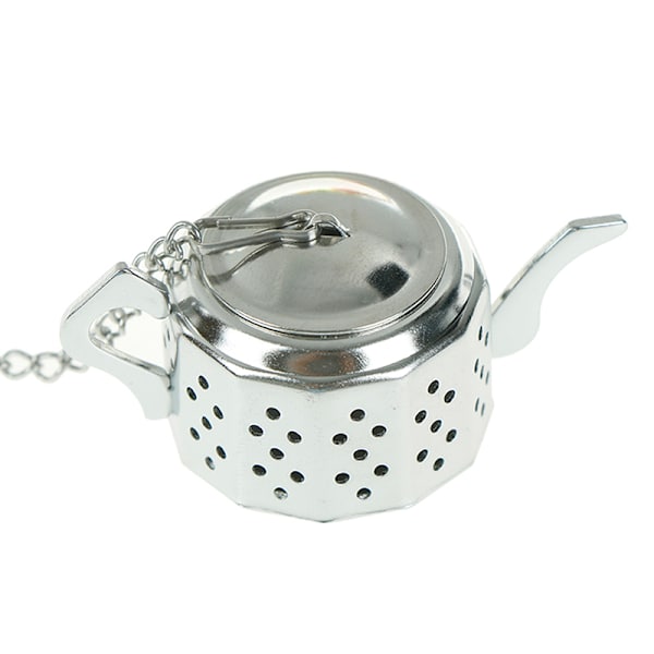 e Rustfritt stål tekanne Te-infuser Krydderdrikkesil Herba