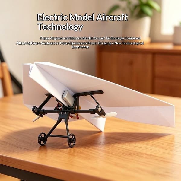 Fjärrkontroll Pappersflygplanssats med Gyrostabilisator DIY Elektrisk A4