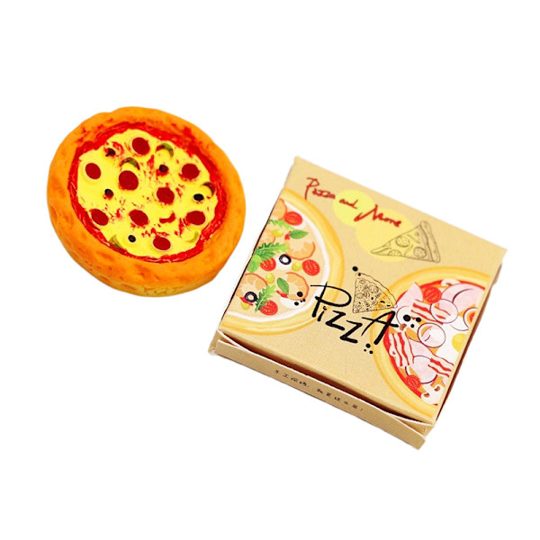 1Set 1:12 Dollhouse Miniatyrpizza m/Packbox Modell Kök